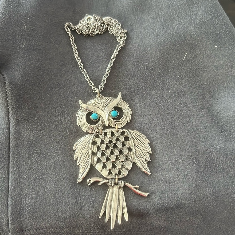 24 inch necklace, turquoise, eyes, costume, jewelry, unique statement, piece